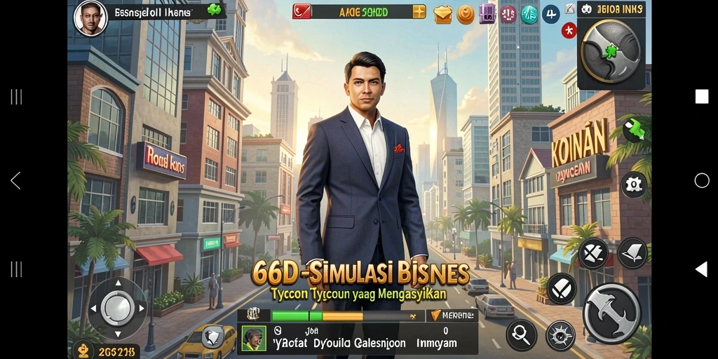 Tampilan gameplay seru dalam 66D yang menantang.