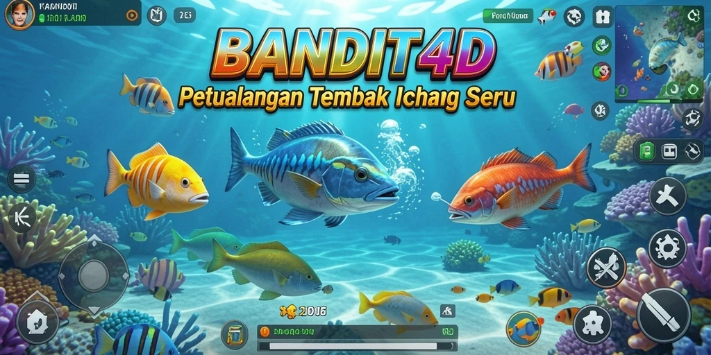 Tampilan seru gameplay Tembak Ikan di BANDIT4D dengan berbagai tantangan.