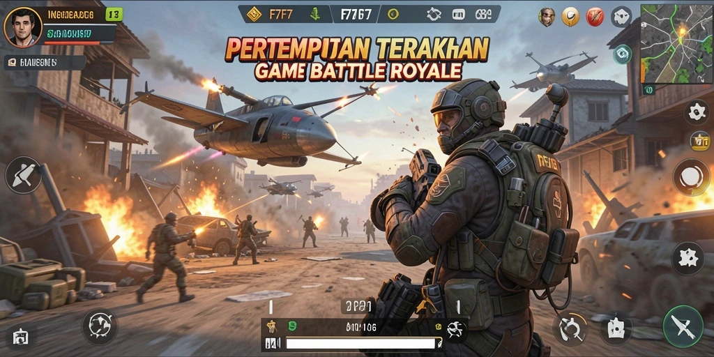 Gameplay seru di F7F7 dengan pertempuran Battle Royale.