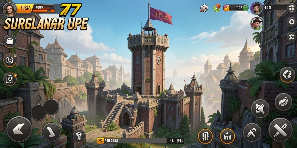 Screenshot FURLA77 menunjukkan aksi seru dalam permainan Tower Defense.