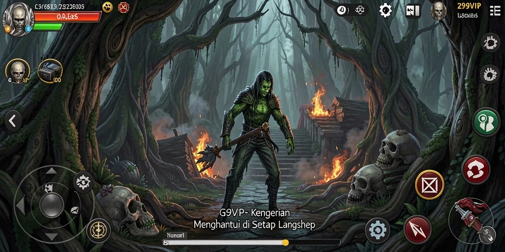Gameplay G9VIP menampilkan suasana Horror yang menegangkan dan penuh misteri.