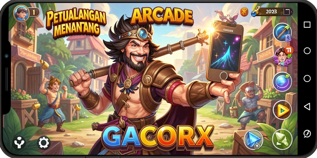 Screenshot gameplay GACORX menampilkan aksi seru dalam permainan Arcade.