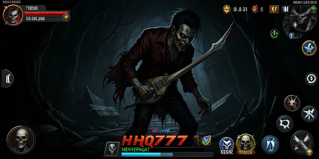 Screenshot gameplay HQ777 menampilkan suasana Horror yang menegangkan dan mendebarkan.