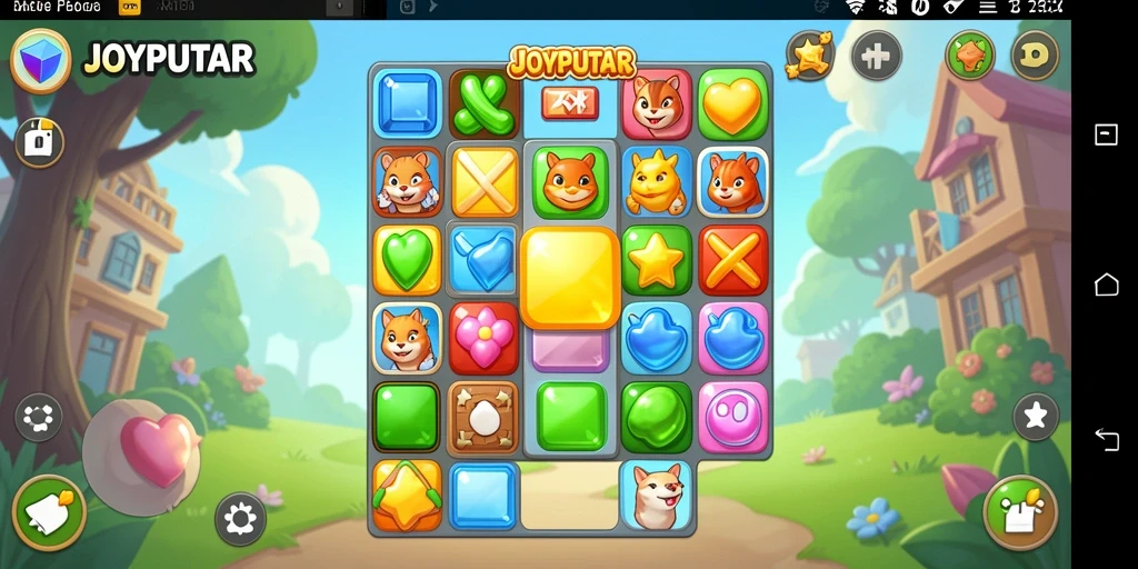 Screenshot JOYPUTAR menampilkan gameplay seru dan strategi match-3.