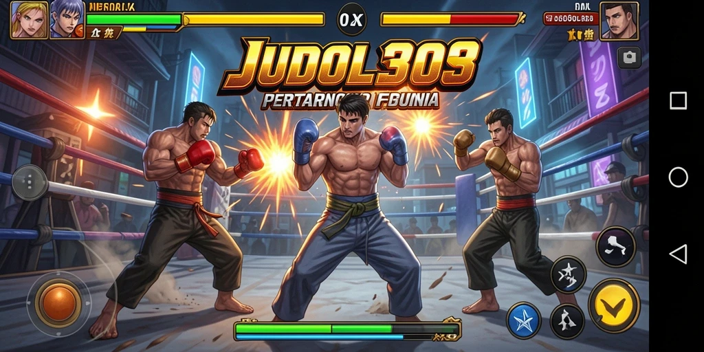 Screenshot gameplay JUDOL303 yang menunjukkan aksi pertarungan seru.
