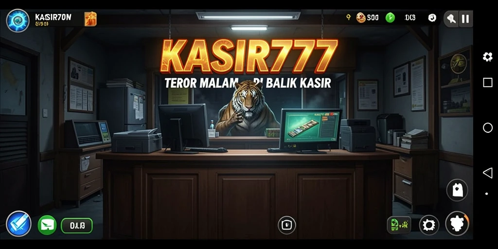 Screenshot menampilkan momen mencekam dari gameplay KASIR777.