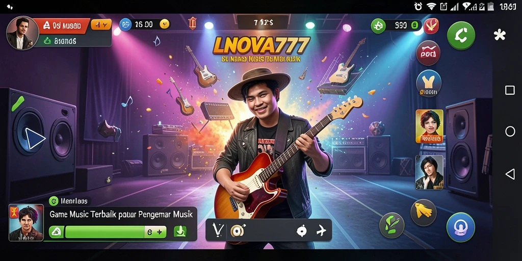Tampilan gameplay LNOVA777 dengan interaksi musik yang seru.