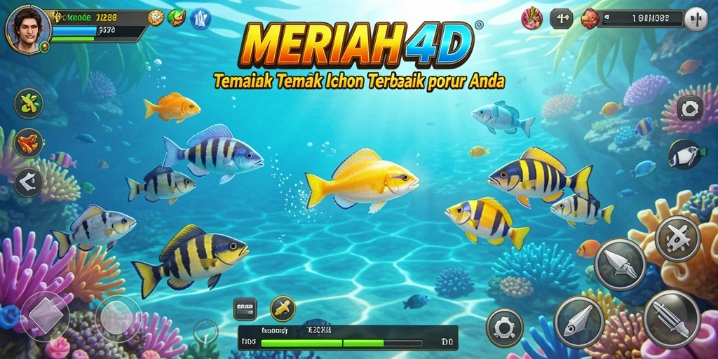 Tangkapan layar MERIAH4D menunjukkan aksi menembak ikan yang seru.