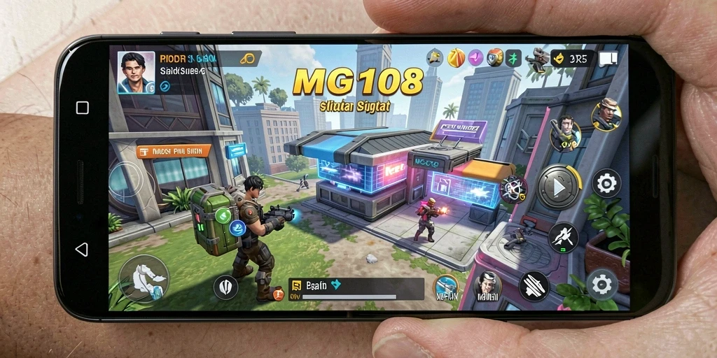 Gameplay MG108 menunjukkan interaksi karakter dengan lingkungan yang realistis.