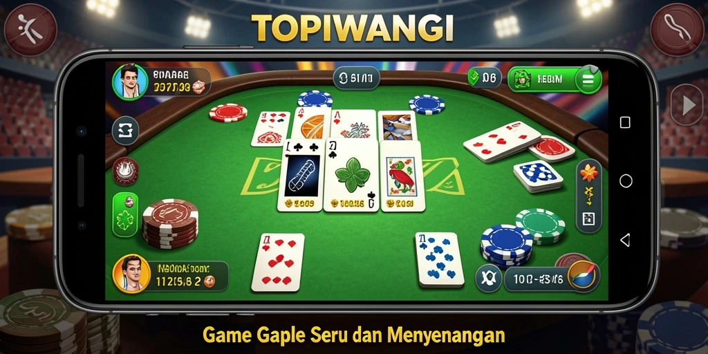 Gameplay seru dan interaktif di TOPIWANGI Gaple.
